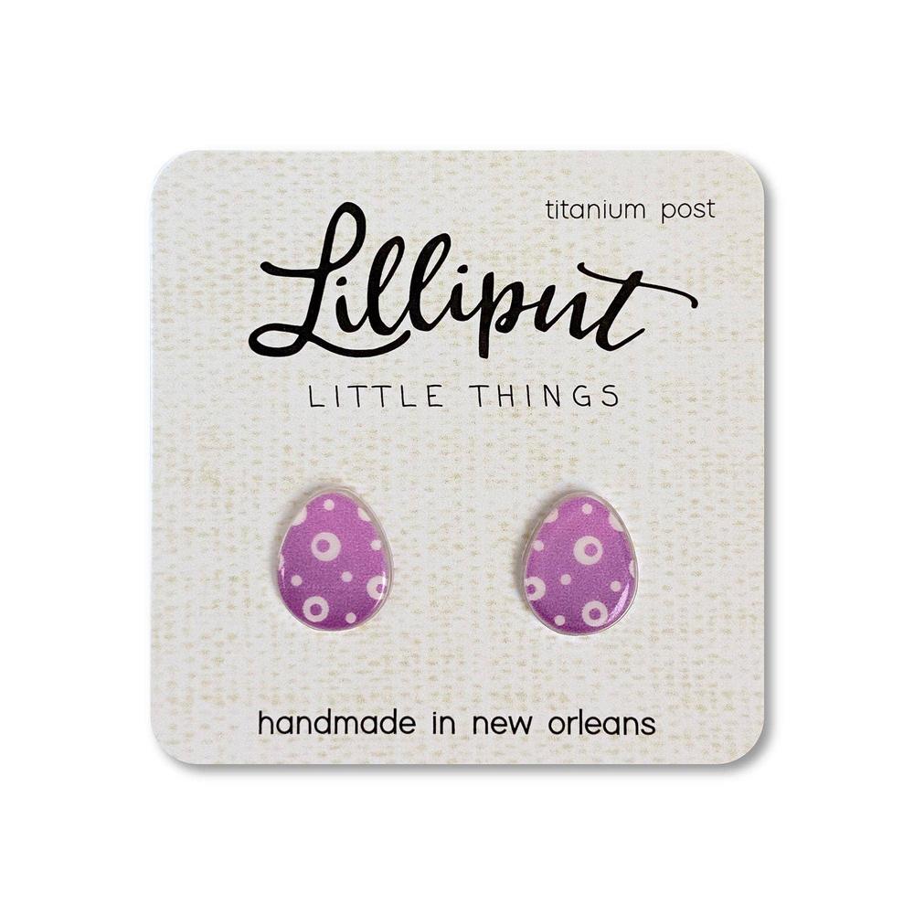 Purple Easter Egg Earrings